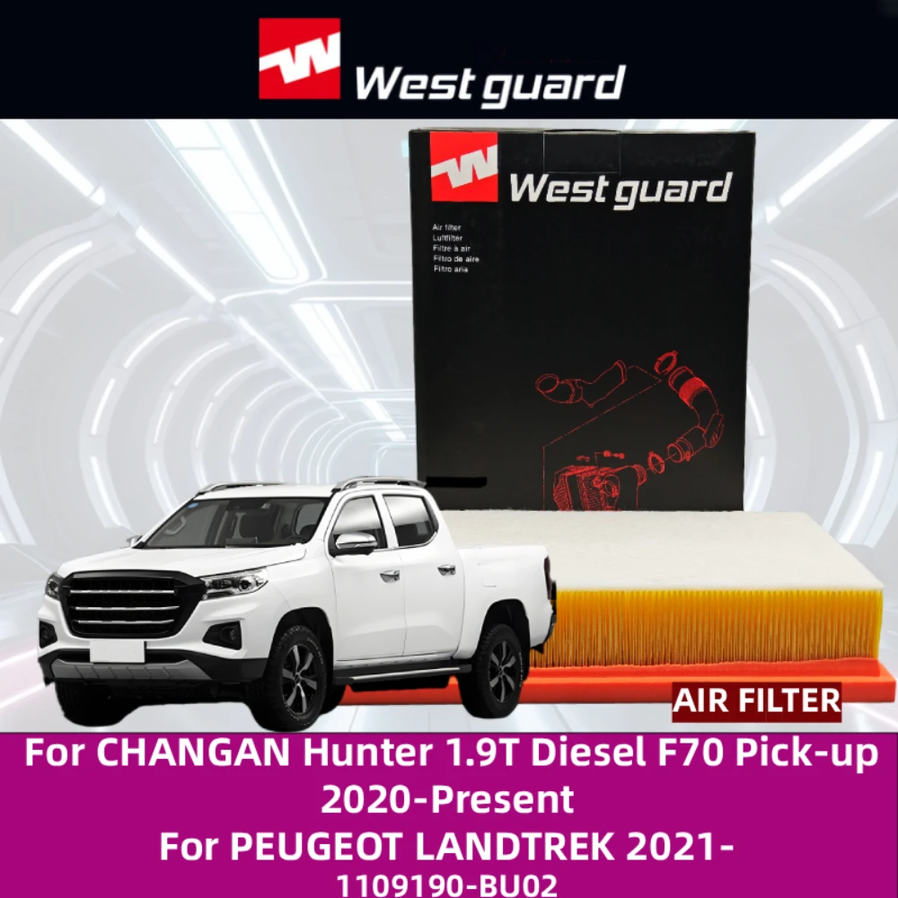 THREEON TOA-19070 Air Filter For CHANGAN Hunter 1.9T Diesel KAICHENG F70 Pick-up 2020- For PEUGEOT LANDTREK 2021- 1109190-BU02