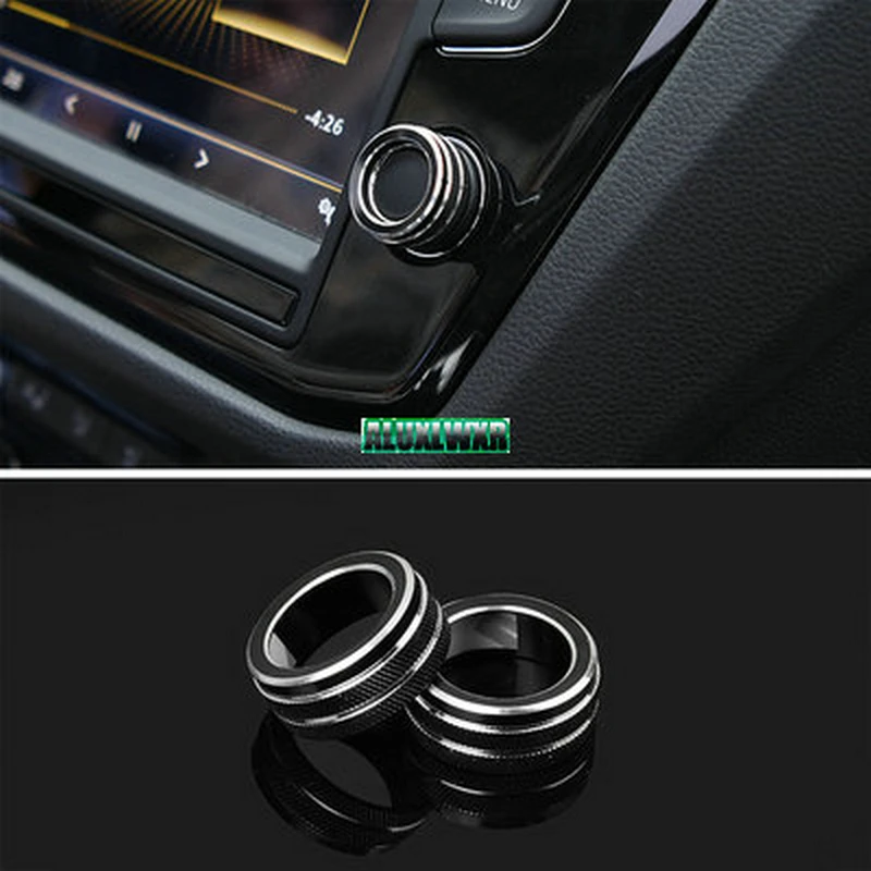 for Volkswagen VW Tiguan 2 Mk2 Atlas T-Roc Passat B8 Golf 7 2017 Audio Stereo Volume Control Knob Ring Cover 2018 2019 2020 2021