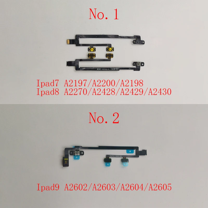 Power On Off Switch Control Flex Cable For iPad 10.2 2019 2020 2021 A2198 A2197 A2200/A2270 A2428/A2602 A2603 Volume Button Flex