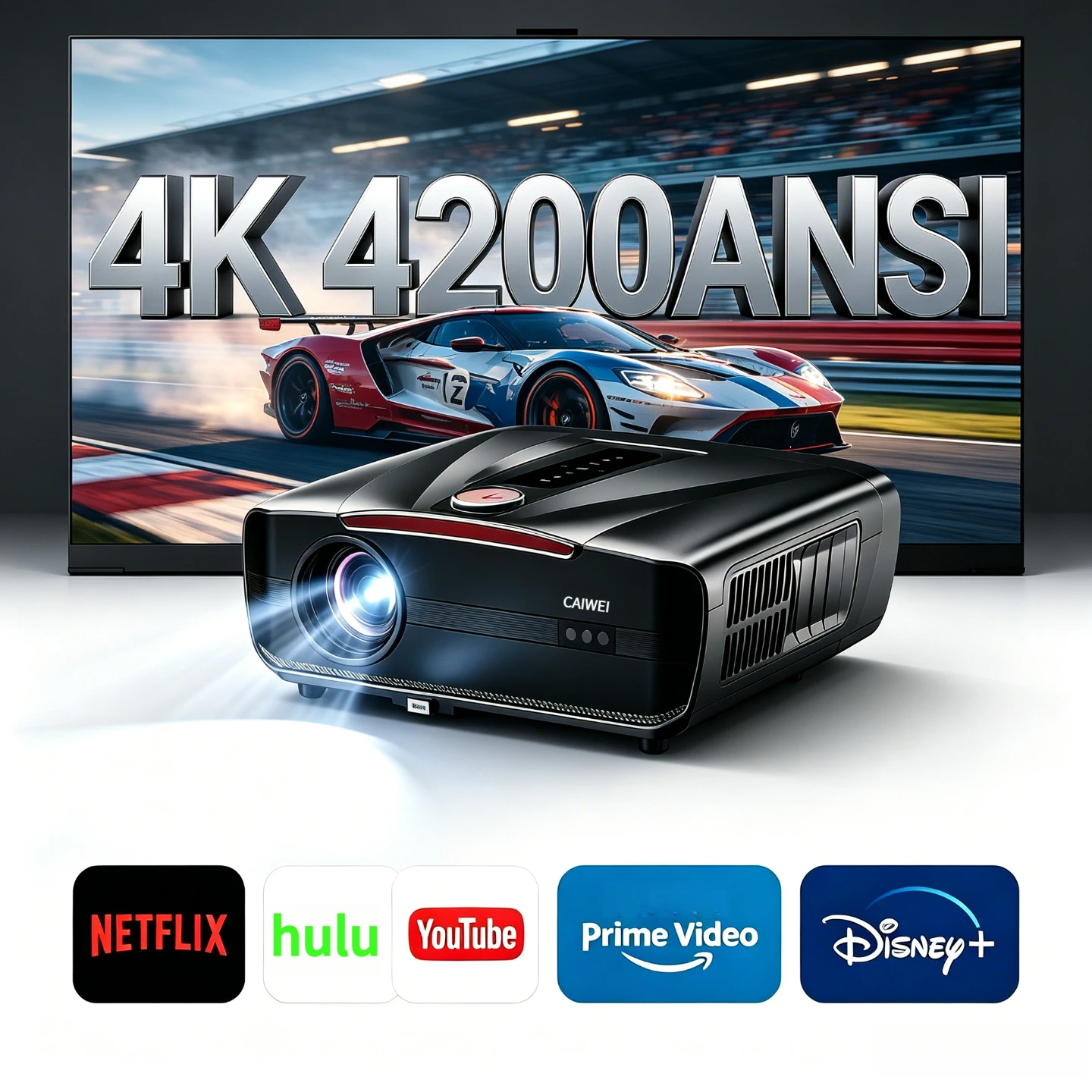 A9TL 4K Supported Projector Native 1080P Netflix Official Certified Auto Focus Projector Dolby Bluetooth HDR Home Theater 2026