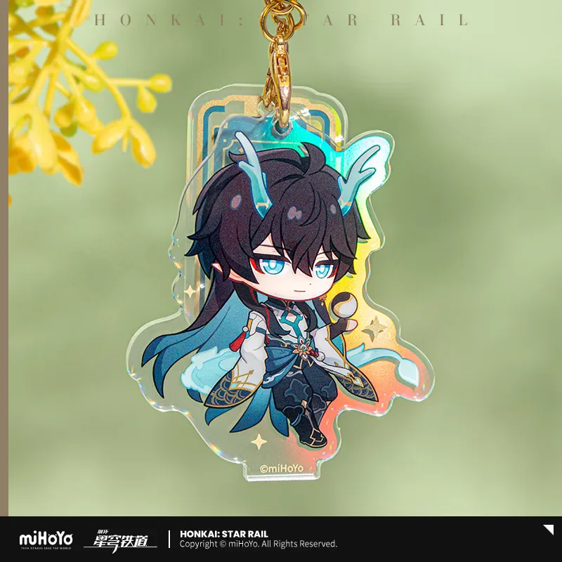 Game Honkai Star Rail Official Merch miHoYo Original LCHYJ Theme Series Q Version Standee Pendant Keychain Dan Heng ornament