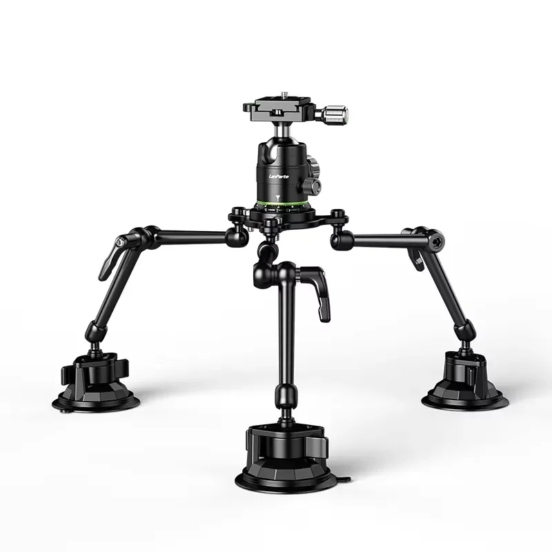 Universal Angle Adjustable Vacuum Triple Suction Mount Camera Tripod Car Mount Holder for Canon