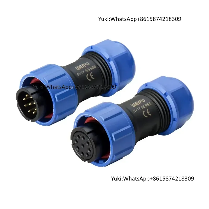 WEIPU SY17 Series IP68 Waterproof 2Pin Cable Connector Circular Industrial Male Plug Female Socket 5A for Power Models SY1710
