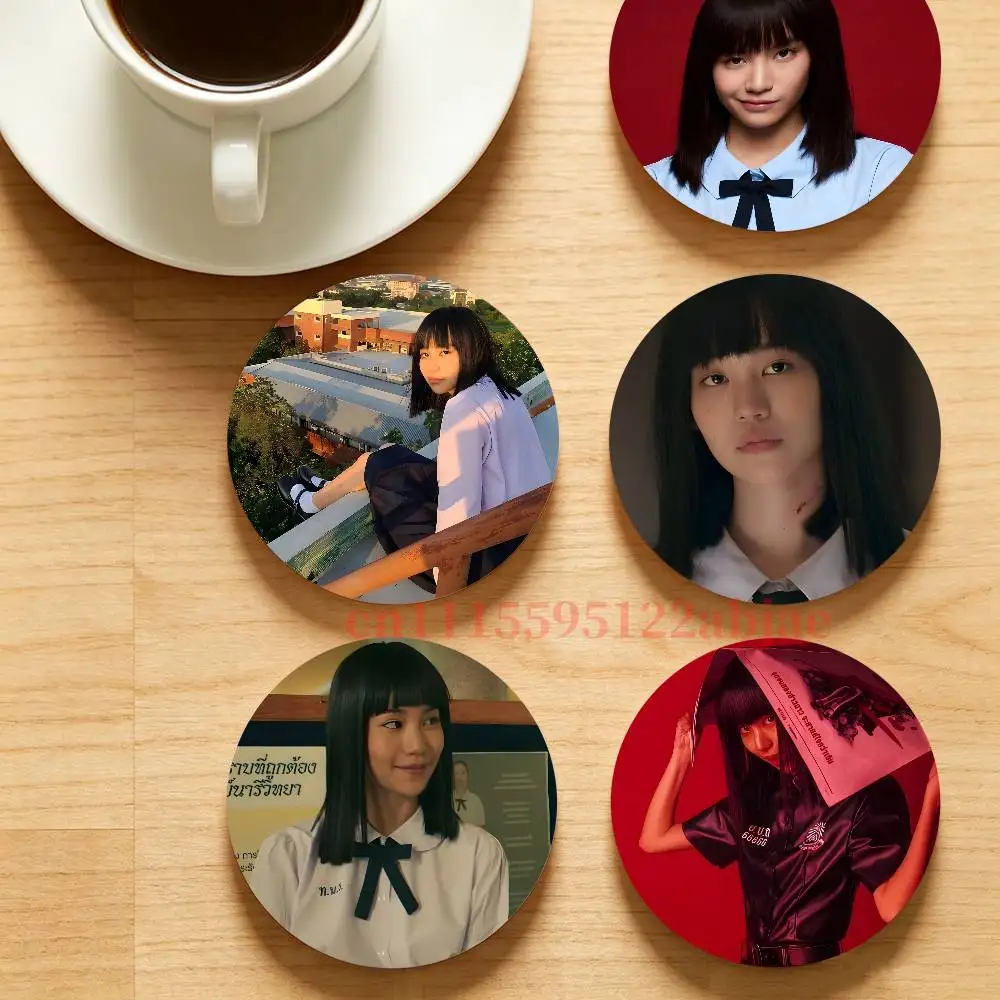 G-Girl from Nowhere N-Nanno Wooden Cup Mat Cappuccino Vodka Juice Water Coaster for Flower Shop