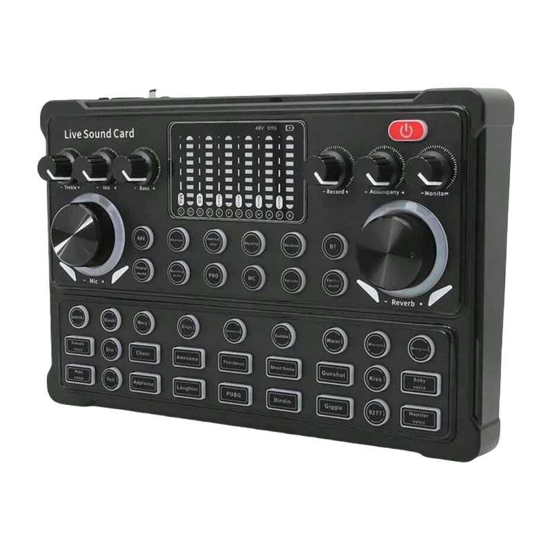 Wholesale M3A Sound Card Microphone Set Wireless White+Black 48V   o Interface Mixing Console   o Mixer Phone PC Recording