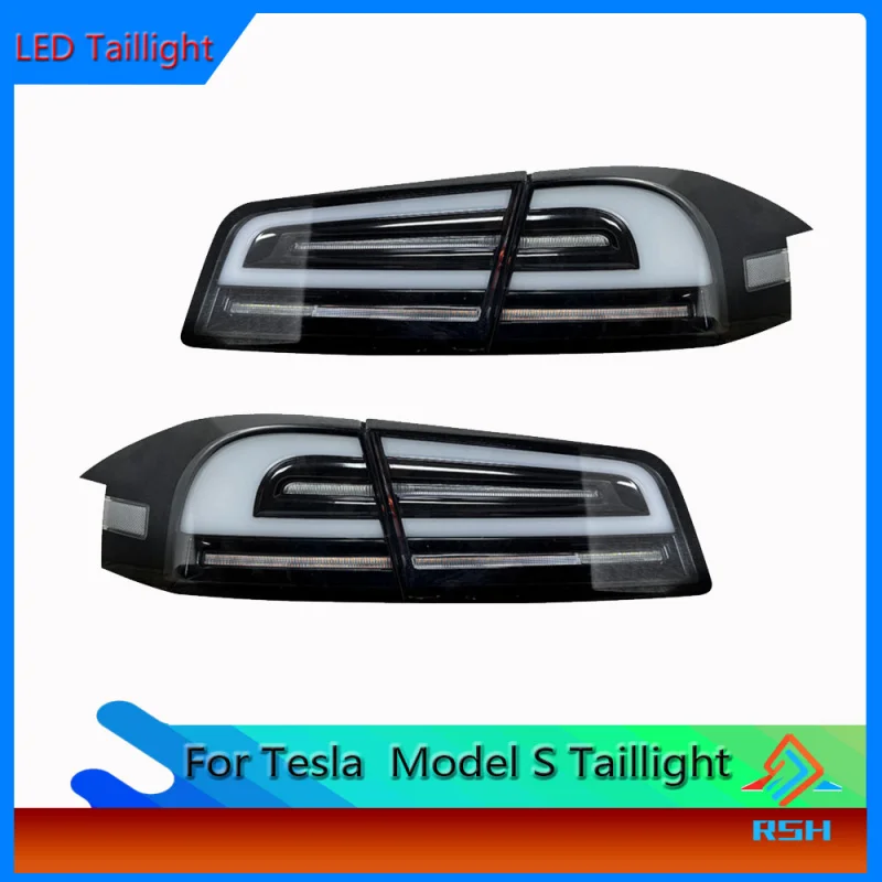 Car LED Tail Light Assembly For Tesla Model S Taillight Venom Style Turn Signal Fog Brake Rear Lamp Plug And Play Installation