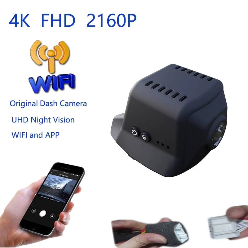 4K Plug And Play For Tesla Model-X Model X ModelX 90D 2017 2018 2019 Model Y 2021 2022 Car Video Recorder Wifi DVR Dash Camera