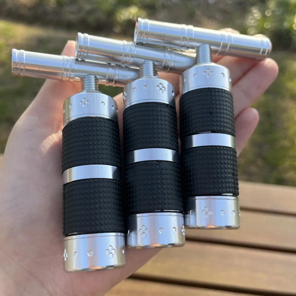 Non-slip silicone Aluminum Spice Hand Crusher Pepper Mill Handmade Smoking Press Accessories