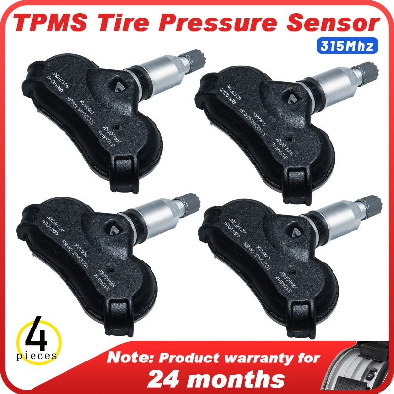4PCS Tire Pressure Sensor 42607-0C070 315MHZ For Toyota Sienna 2006-2010 2011 Sequoia 2009-2016 2017 Tundra 2012-2017 PMV-1037