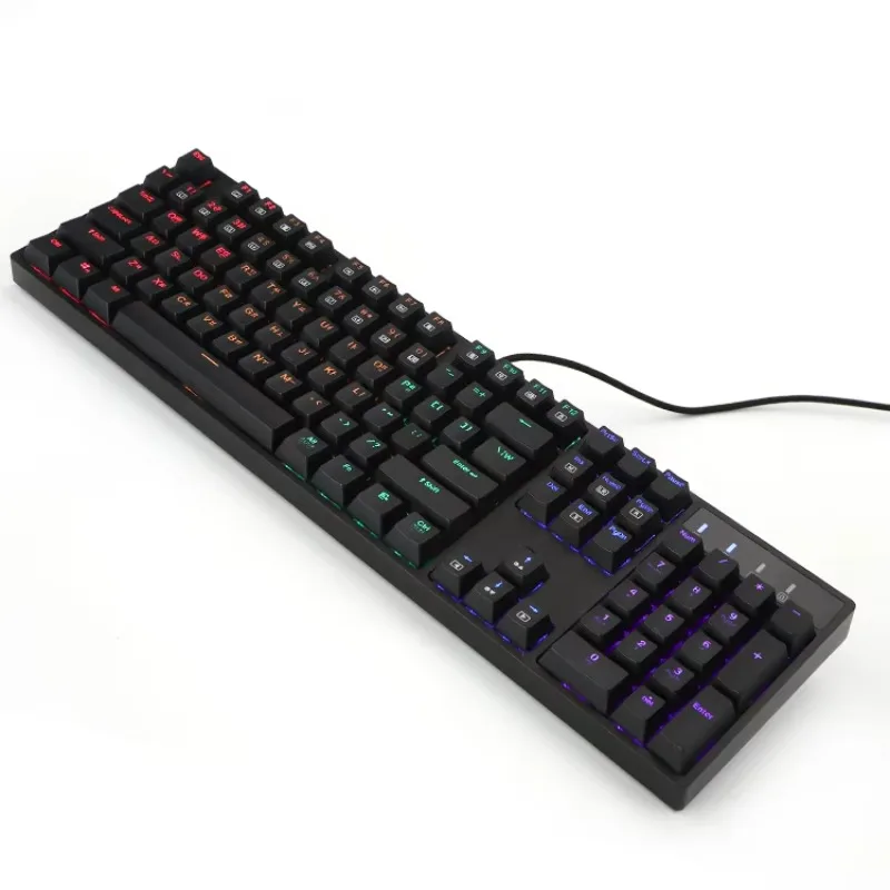 Cheap Price OEM USB 104 Keys Wired LED Light Mechanical Gaming Keyboard for Gamer Desktop PC Computer