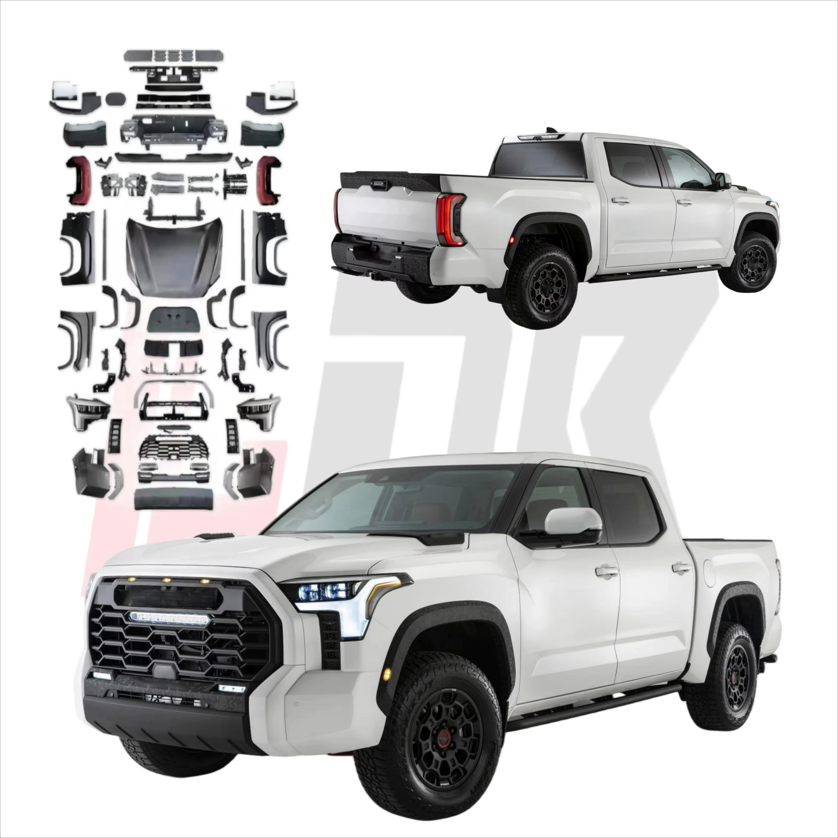 High Quality Bodykit  for 2007-2021  Upgrade 2024 Tundra Style Bodykit Plug and Play Bumper Headlight Bonnet Taillight