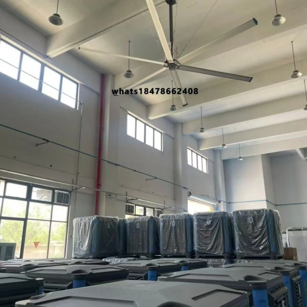 Dust Removal Large Fan Low Noise Warehouse Factory Gearbox Large Industrial Ceiling Fan   24 Feet