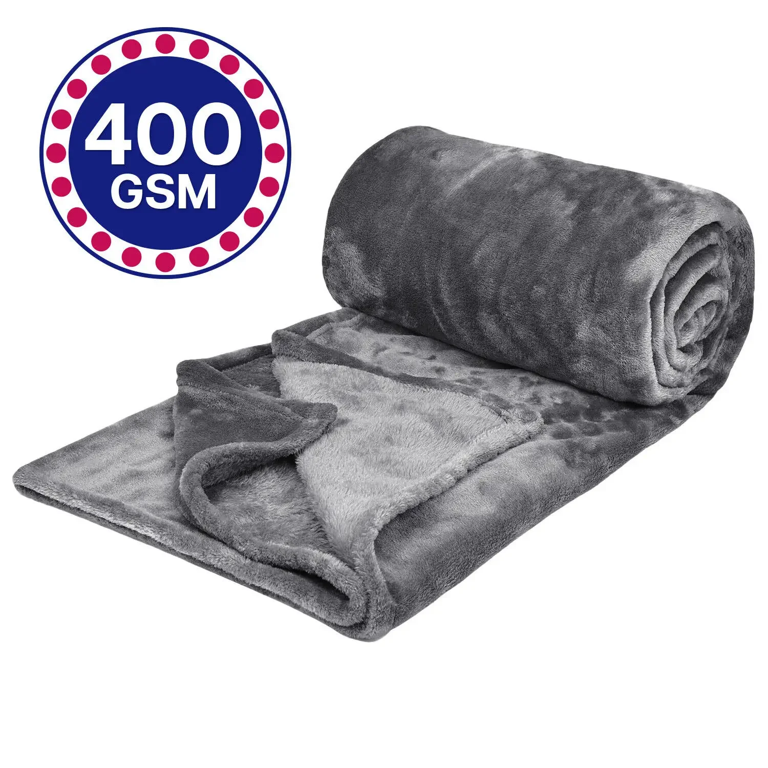Thick Fleece Blanket Solid Throw Blankets for Couch Bed Plush Cozy Fuzzy Blanket Super Soft & Warm Blankets for Fall and Winter