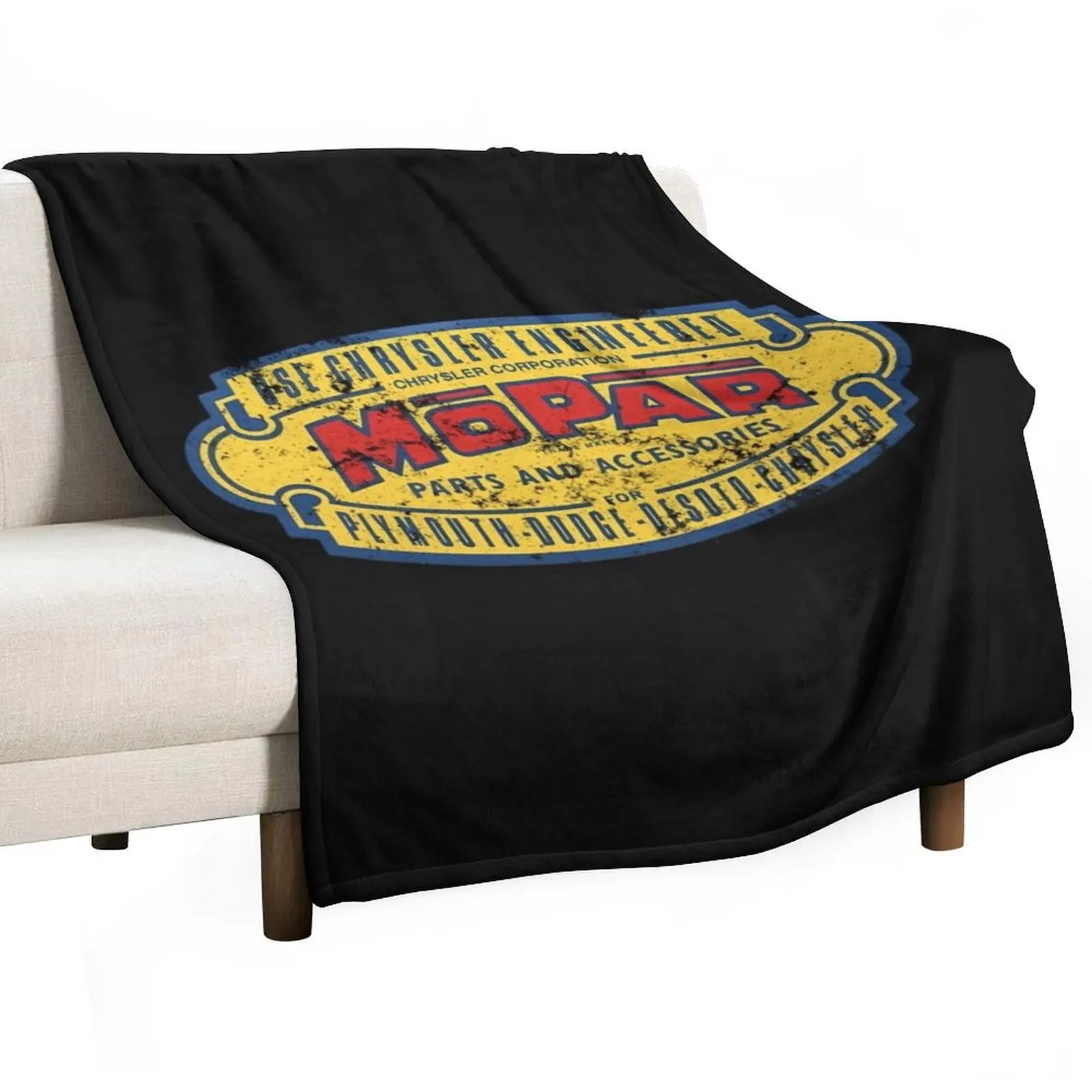 Mopar Throw Blanket funny gift Softest Soft Plush Plaid Weighted Bed linens Flannel Fabric Blankets