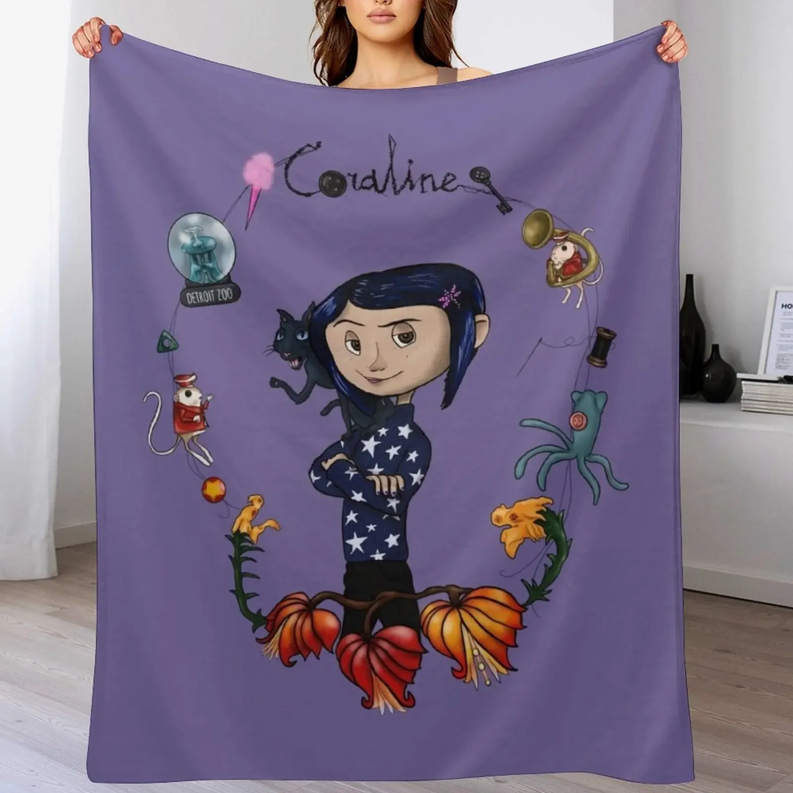 Be Careful What You Wish For... Throw Blanket Warm Napping Blanket for Office Couch Bed