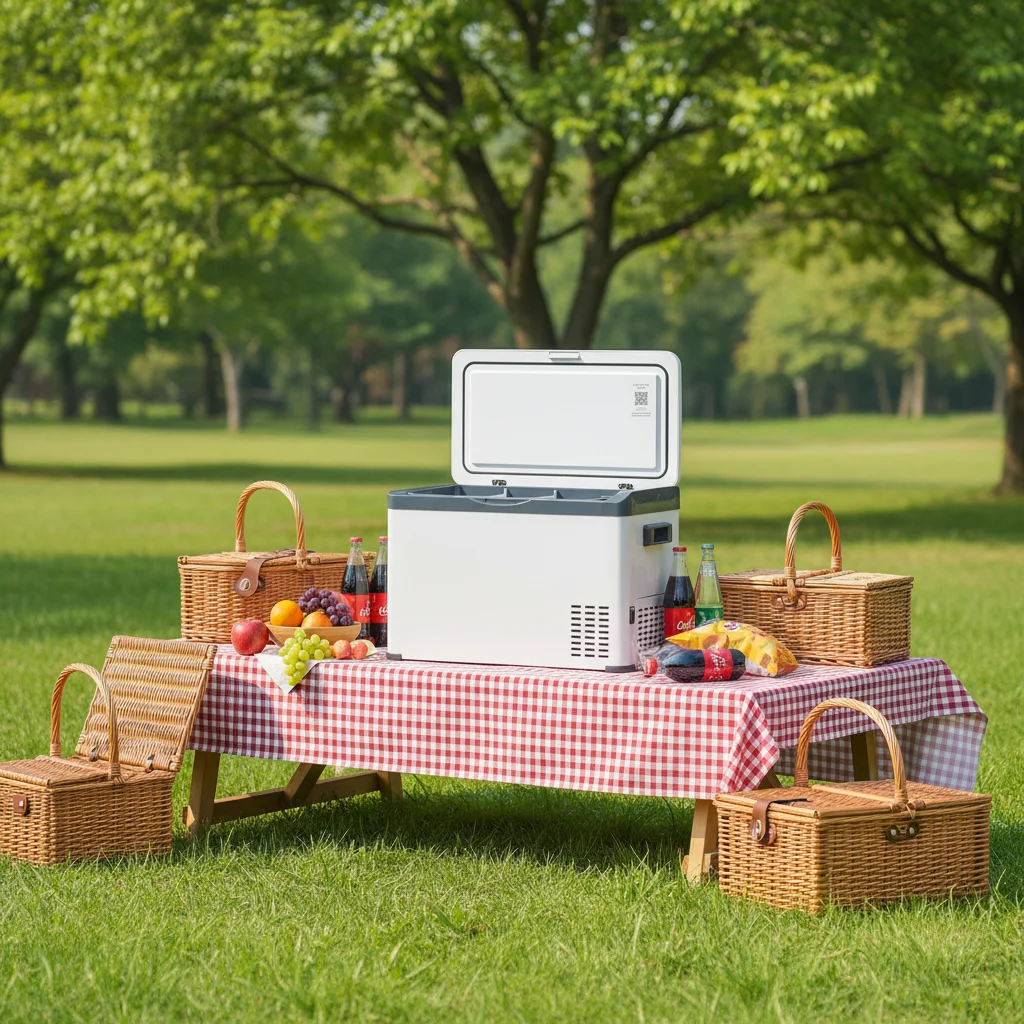 30 Liter 12V 240V Portable Camping Electric Cooler Box Car Refrigerator Mini Fridge Freezer for Outdoor Travel Caravan Road