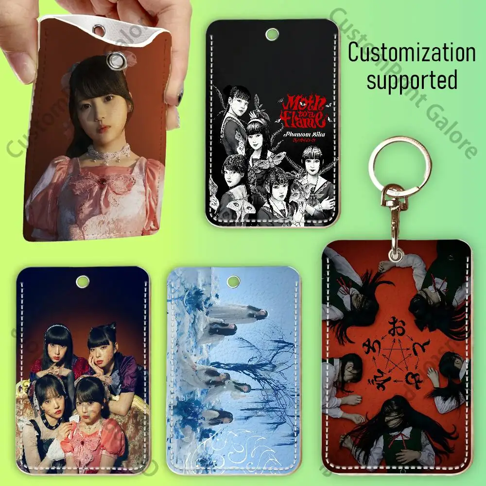 P-Phantom S-Siita Otomodachi Printed PU Leather Card Holder with Keychain Card Case Portable ID Badge Holder for Daily Use