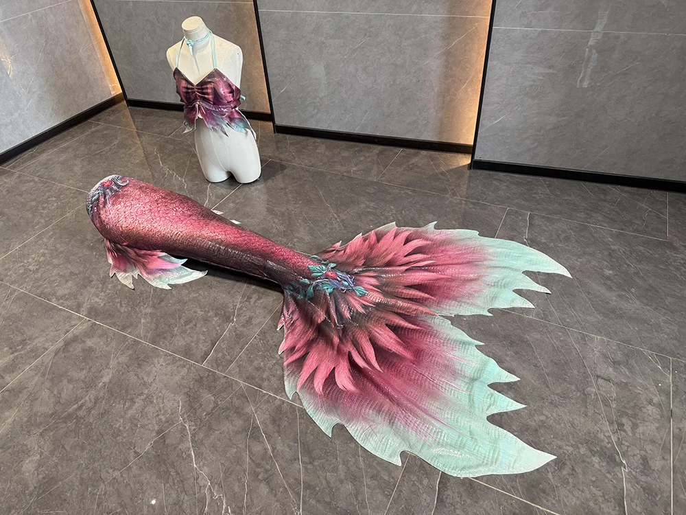 Hot Stamping Shiny Mermaid Tail Fish Tail Aquarium Shooting Cosplay Mermaid Performance Suit Swimsuit Tailor-Made Fish Tail