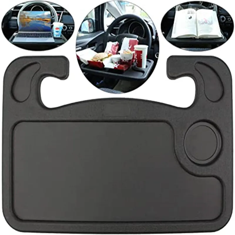 Portable Car Laptop Desk Mount Stand Steering Wheel Dining Table Bracket - Work Eat Coffee Tray Board for Vehicle