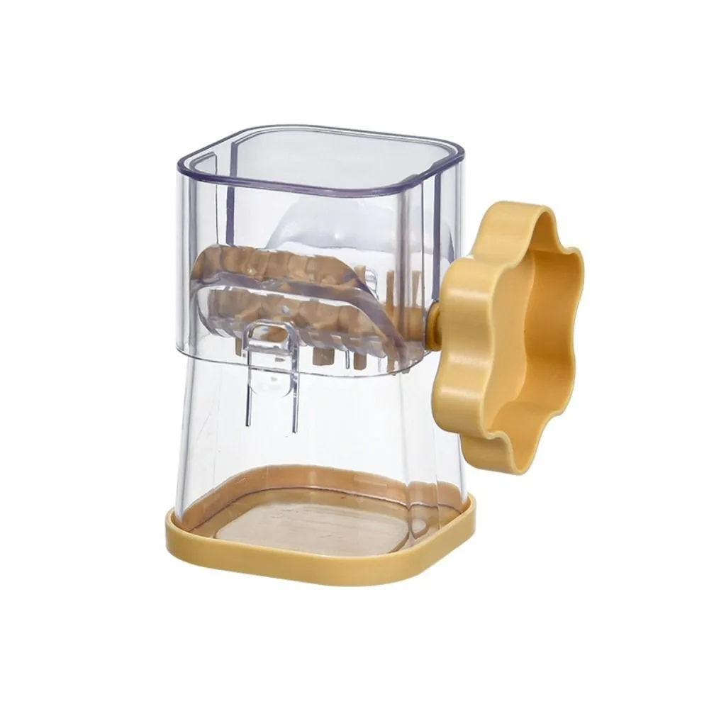 ABS Manual Nut Chopper Easy to Clean Portable Design Hand Crank Nut Grinder Navy Blue Yellow Coffee Simple to Use