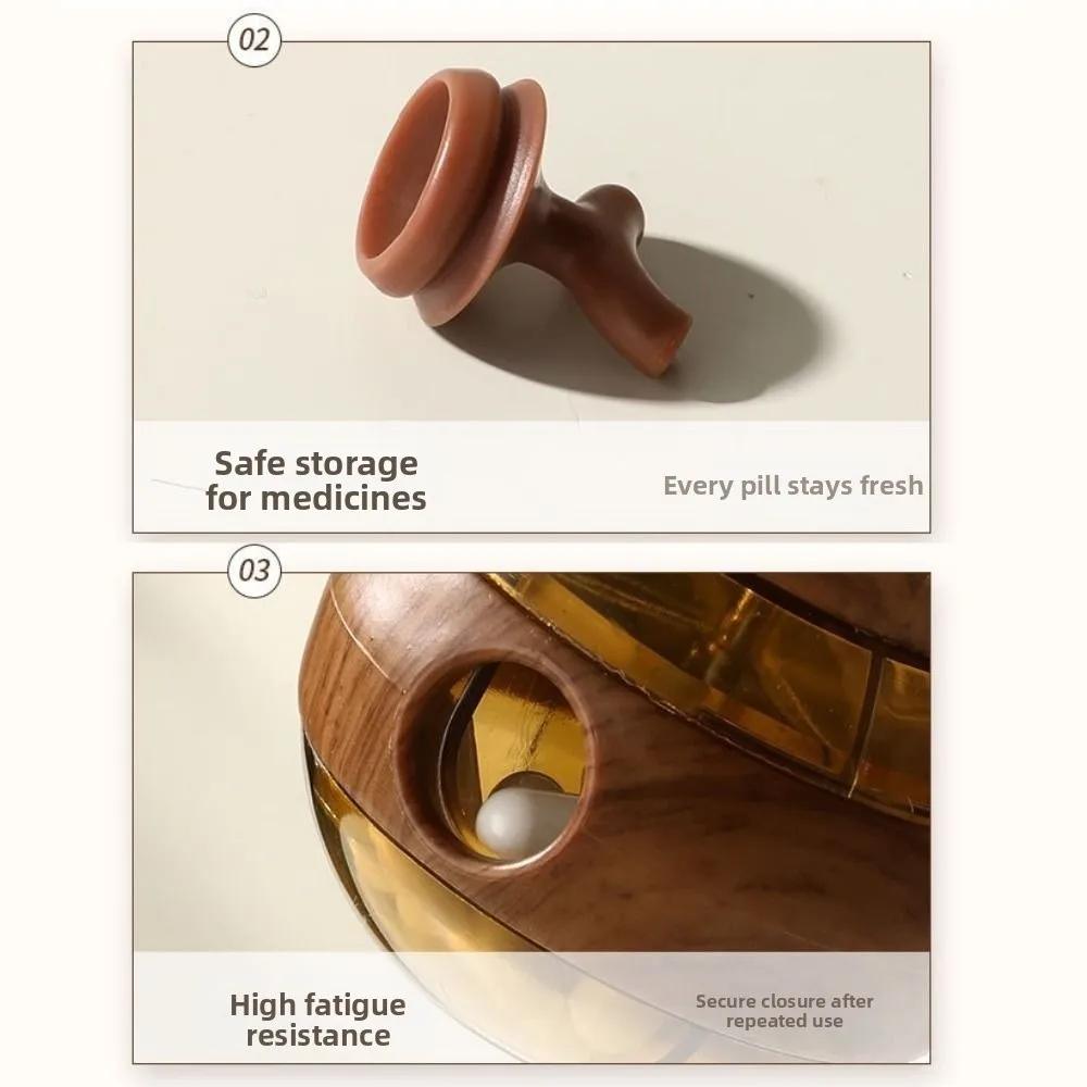 Gourd Design Weekly Pill Container Moisture-proof Reusable Portable Pill Dispenser Dust-proof Food Grade Pill Organizer Travel