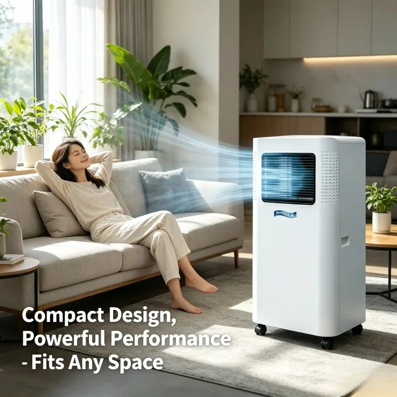 2026 Mini Portable Air Conditioner 9000BTU Electric LED Display with Remote Control for Home Office RV Outdoor Use New Condition