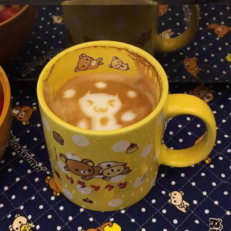 Rilakkuma Mug Water Cup Anime Cute Cartoon Characte Ceramic Coffee Milk Drink Mug Practical Office Home Use Birthday Child Gift