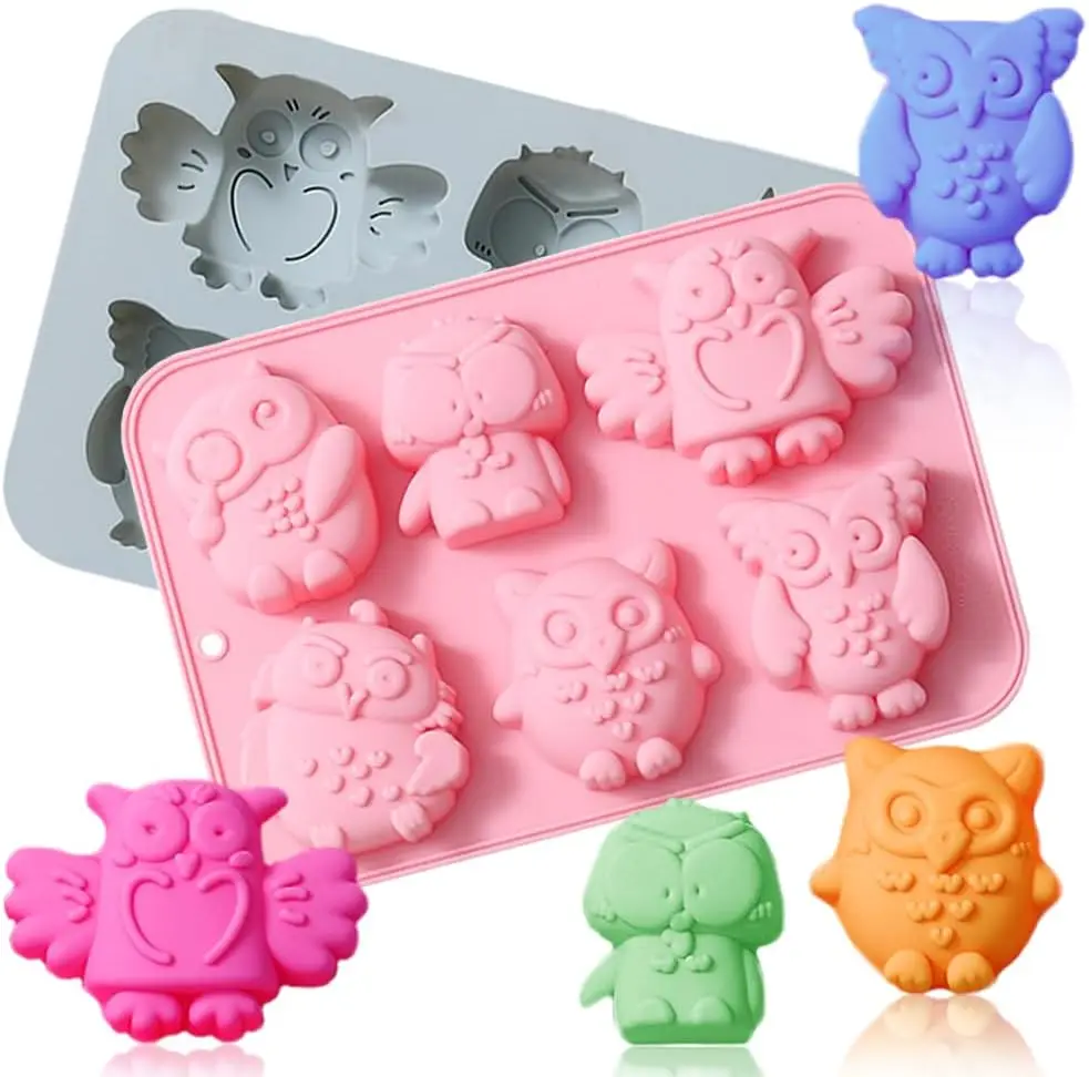 Different Owl Silicone Molds for Gummy Jello Ice Cube Fondant Chocolate Mould Cake Decoration Soap Molds Silicone Baking Mold