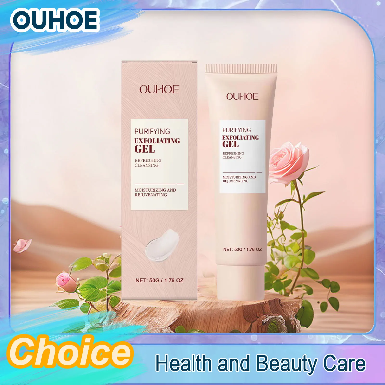 Face Exfoliating Gel Deep Cleansing Pores Gentle Exfoliating Peeling Oil Control Moisturizing Smoothing Soften Facial Cleanser