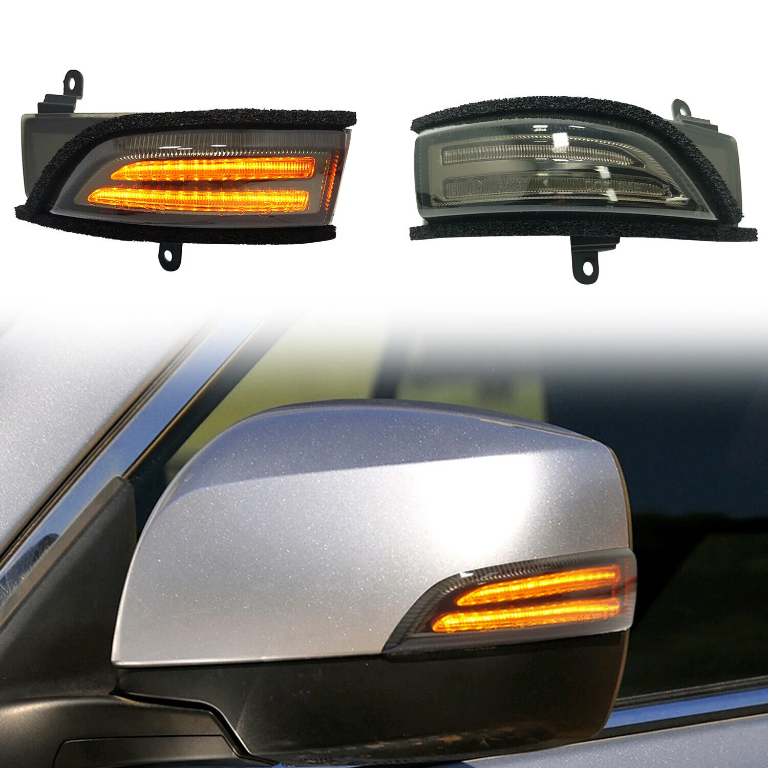 For Subaru WRX STI 2015-2021 Car Exterior Accessories Dynamic Side Wing Door Mirror Flowing Turn Signal Light LED 2pcs