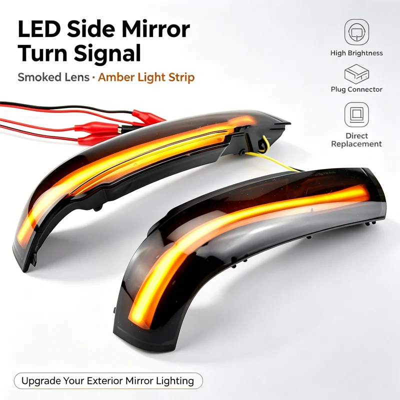 For Volkswagen Touareg I MK1 7L 2002-2006 rearview mirror light LED dynamic flowing water turn signal.signal lamp assembly