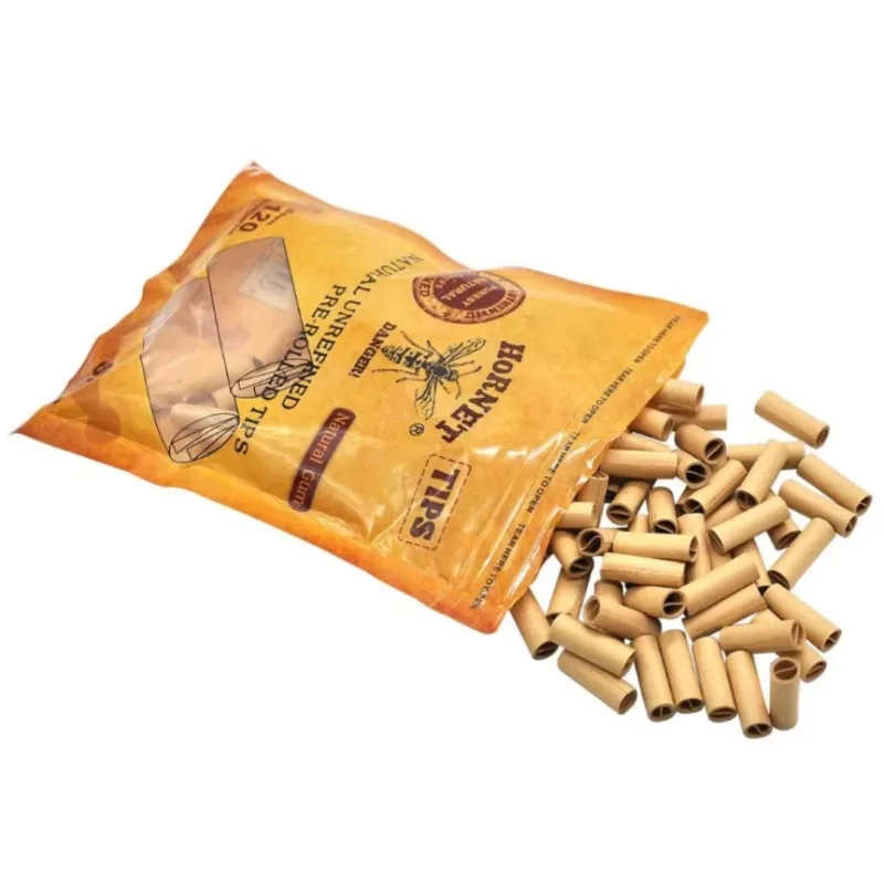 Natural Pre Rolled Cigarette Filter Tips Slim Unrefined Paper Rolling Tips 5MM 6MM 7MM Smoking Accessories