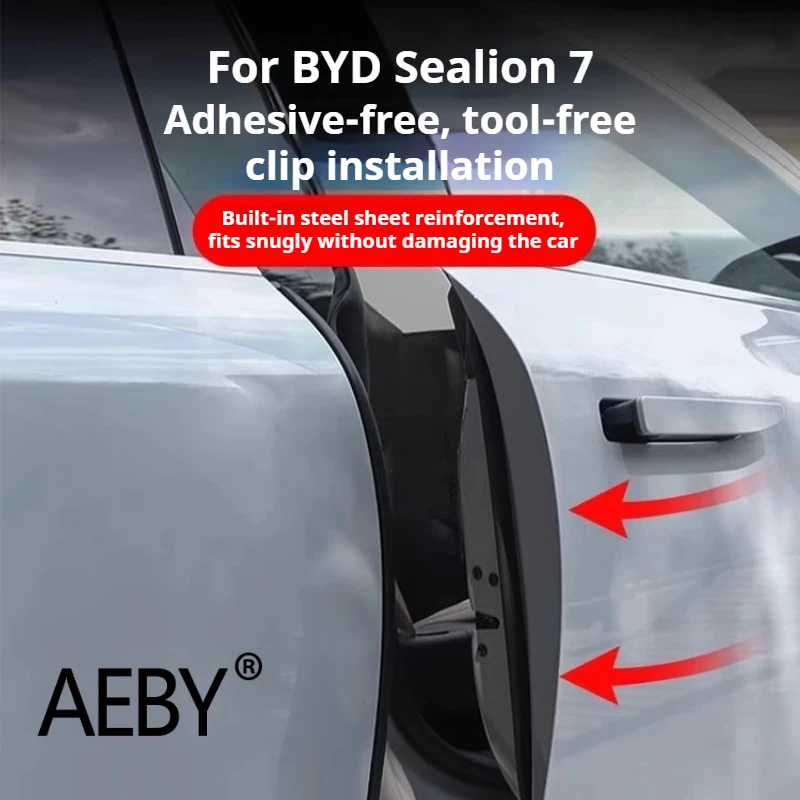 AEBY For BYD Sealion 7 2024 C Pillar Sound Insulation Strip, Car Noise Reduction Dust Proof Seal, Soundproofing Padding Trim
