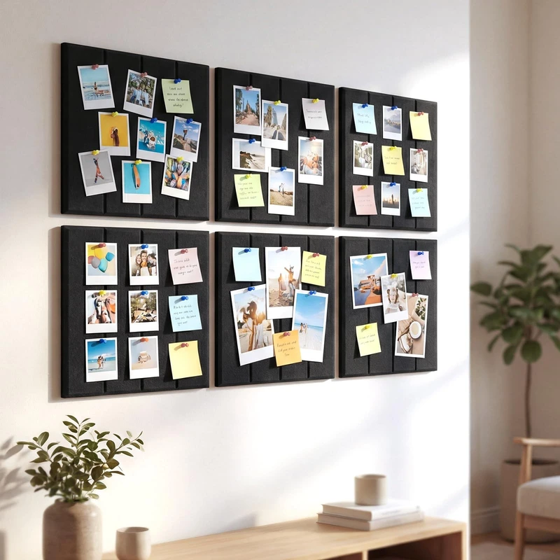 Large Felt Wall Tiles Cork Bulletin Pin Note Photo Boards Decor for Home Office Ceiling Living Room Sound Proof Acoustic Panels