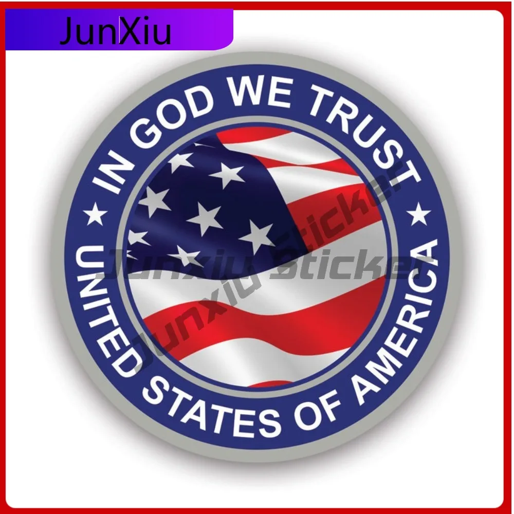 In God We Trust United States Of America Sticker Creative Decals Usa American Patriot Patriotic State Flag Patriotic Car Sticker