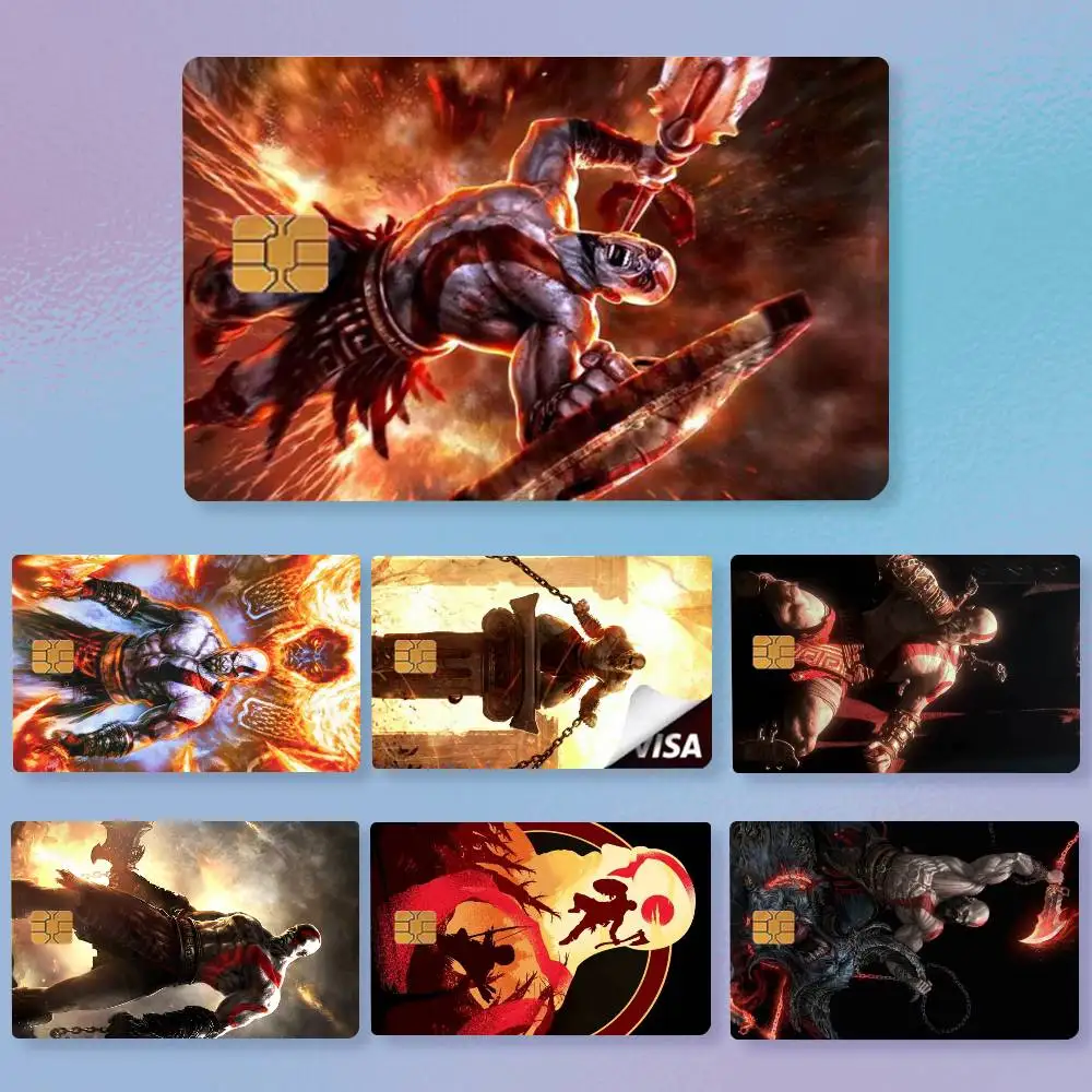 Cool G-God of W-War Game  Credit Card HD Stickers Premium matte film effectively prevents fingerprints and daily abrasion.