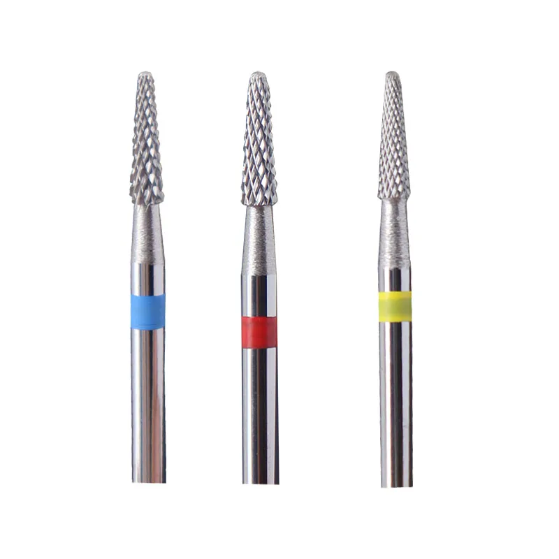 3 Grits Carbide Nail Drill Bit Electric Milling Cutter for Manicure Rotate Burr Remove Gel Polish Tools Nail Files Accesories
