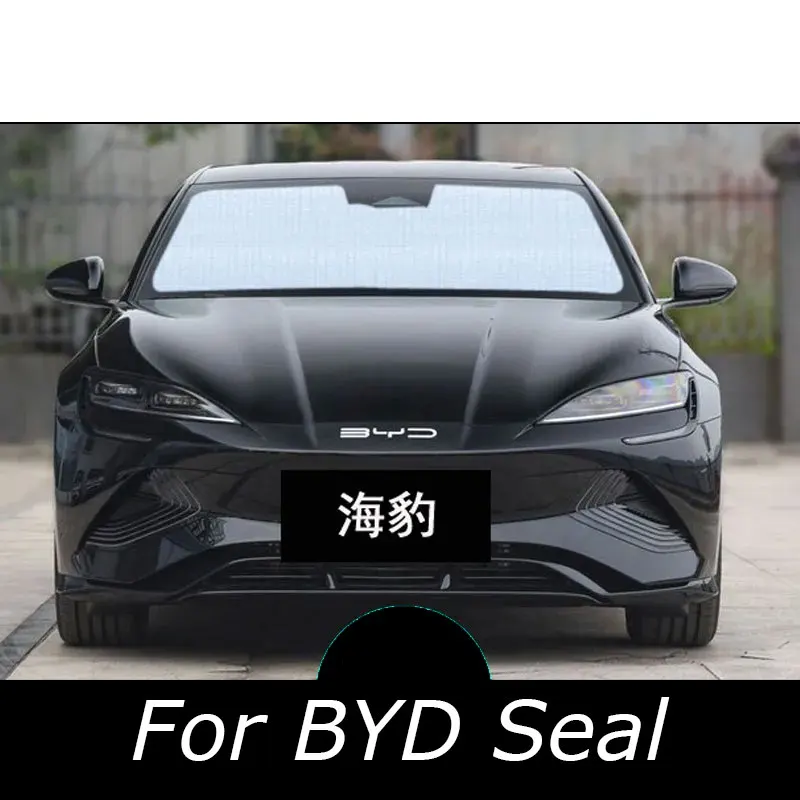 For BYD Seal 2023 2024  Car Window Windshield Sunshade Front UV Protect Reflector Sun Shade Sun Visor Silver