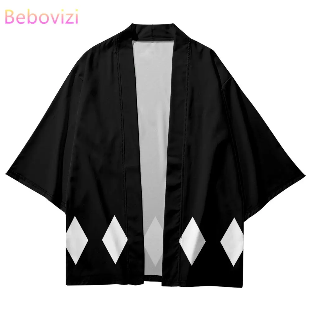 New Design Samurai Traditional Black Kimono 2023 Japanese Women Men Beach Cardigan Yukata Fashion Cosplay Haori Shirts Top
