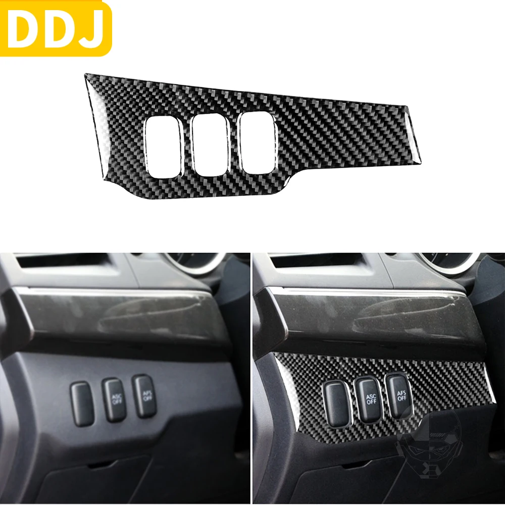 For Mitsubishi Lancer 2008-2015 Carbon Fiber Dim Light control Sticker Headlight Switch Cover Trim Car Accessories