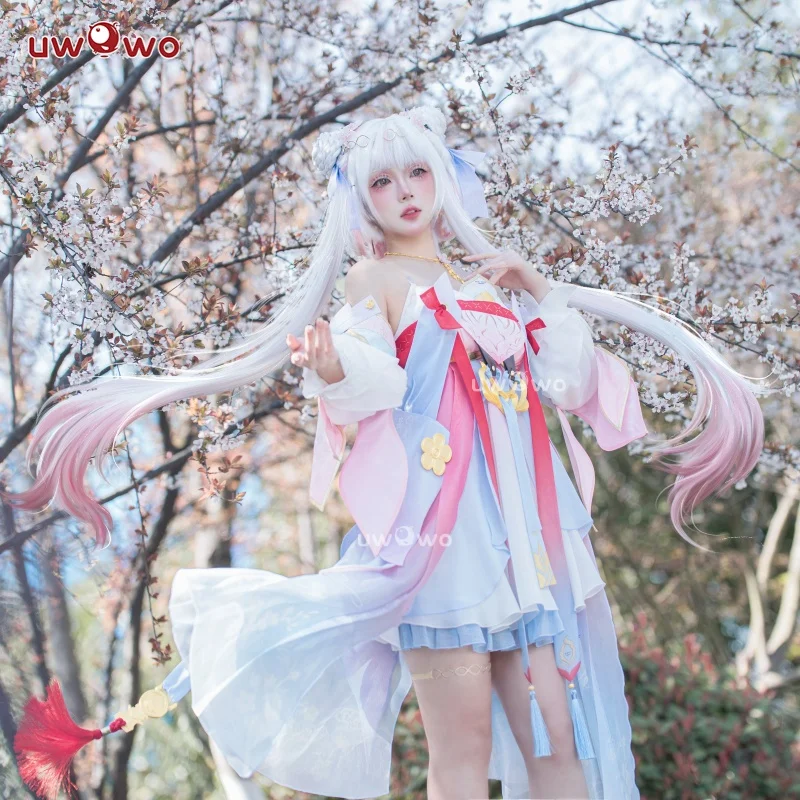 LAST BATCH UWOWO Jinhsi Cosplay Game Wuthering Waves Jinhsi Peach Blossom Cosplay Costume Dress Halloween Costume