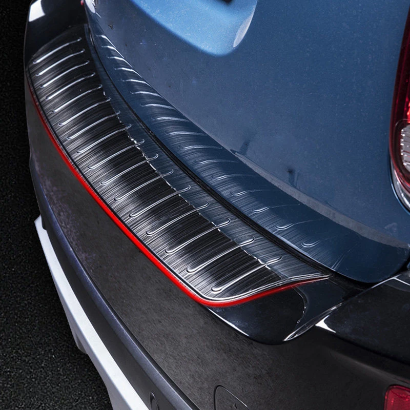 Car Exterior Decoration Rear Guard Protection Pannel For BMW MINI Cooper F60 Countryman Stainless Steel Trunk Rear Guard Plate