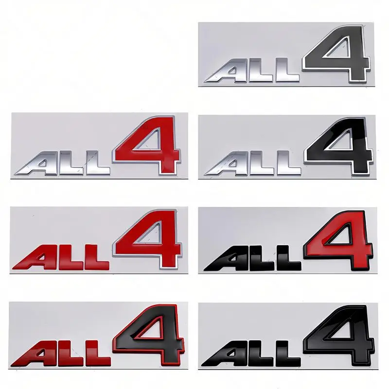 3D Metal Car Styling ALL4 Letters Door Fender Emblem Rear Badge Sticker for MINI R60 R61 F60 F54 R56 R57 Cooper S Countryman