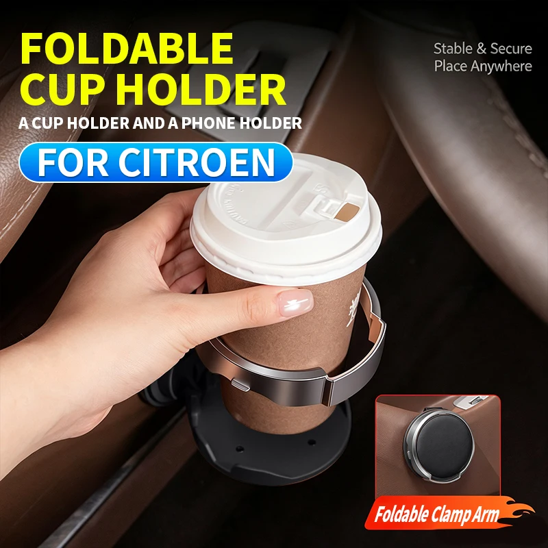 Universal multifunctional car door cup holder for Citroen C5 X C5 Aircross C4 e-C4 C3 Aircross C4 X Grand C4 Picasso Berlingo