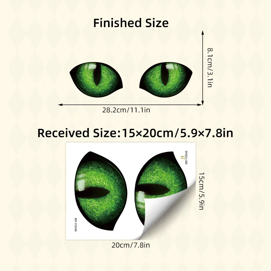 Luminous Green And Blue Eye Wall Decals Glow In Dark Toilet Stickers For Home Office Kitchen Waterproof Humorous Home Decor
