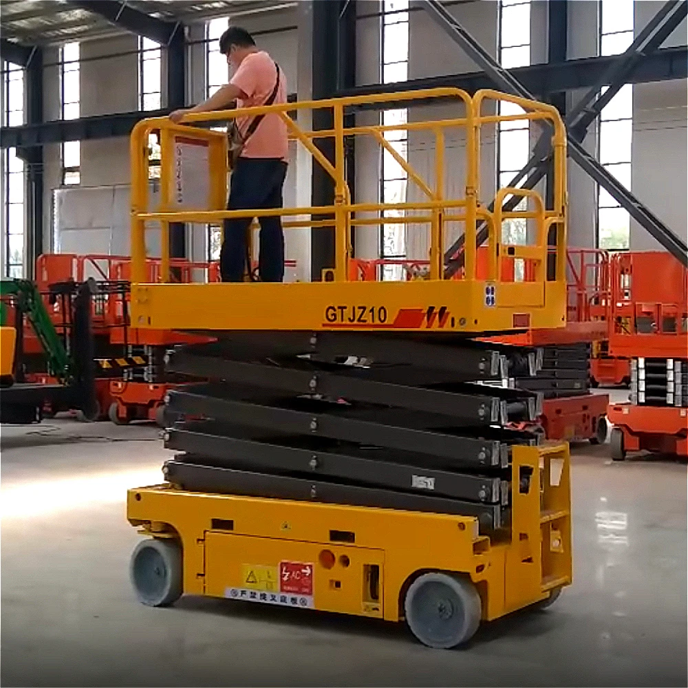 Customizable Self-Propelled Electric Scissor Lift Foldable High Strength Solid Wheels Aerial Work Platform