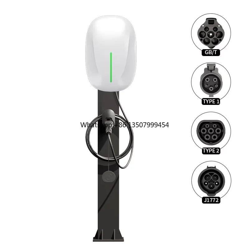 Wall-mounted Charging Station Wallbox European Standard TYPE 2 7-22kW New Electric Vehicle Safety IP66 Protection 32A 5m