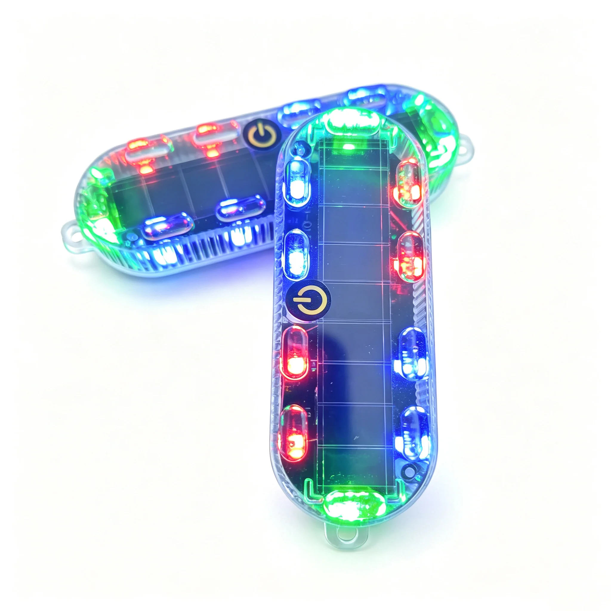 1/2PC Car Flashing Warning Light Solar Charging-free Anti-rear Collision And Explosion-proof Safety Light Motorcycle Tail Light