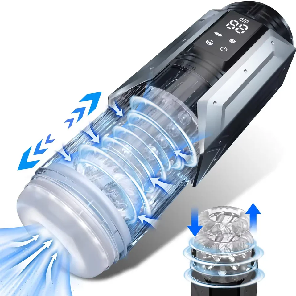 Automatic Male Masturbator Cup with 7 Sucking Thrusting Rotating Modes, Electric Pocket Pussy Blowjob Sex Toy for Men