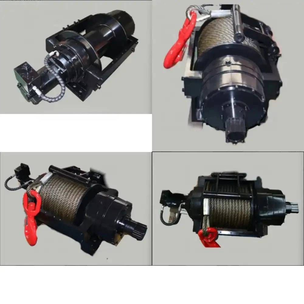 Hydraulic Winch 2 Ton to 30 Ton for Suck Tractor Drilling Rig Excavator Marine Boat Crane 15m Steel Rope Heavy Duty